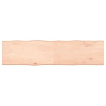 Vidaxl Tablero De Mesa Madera Maciza Borde Natural 160x40x(2-6) Cm Marrón