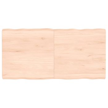 Vidaxl Tablero De Mesa Madera Maciza Borde Natural 120x60x(2-6) Cm Marrón