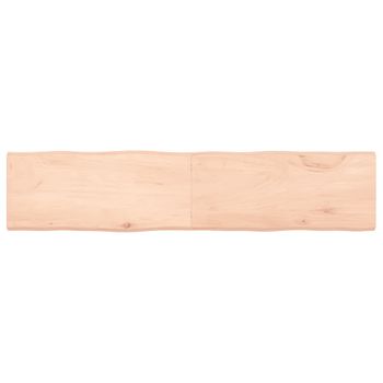 Vidaxl Tablero De Mesa Madera Maciza Borde Natural 180x40x(2-4) Cm Marrón