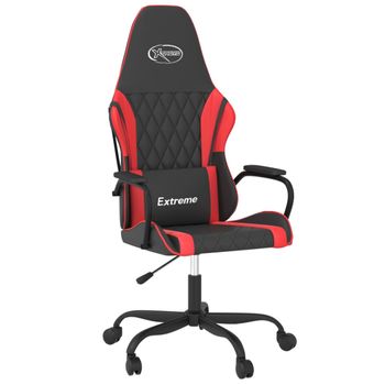 Vidaxl Silla Gaming Cuero Sintético Negro Y Rojo