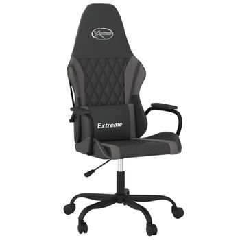 Vidaxl Silla Gaming Cuero Sintético Negro Y Gris