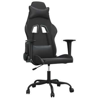 Vidaxl Silla Gaming Cuero Sintético Negro