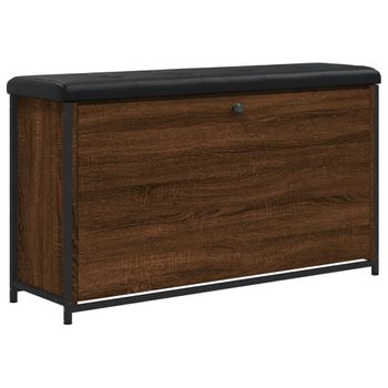 Vidaxl Banco Zapatero Con Cajón Abatible Roble Marrón 102x32x56 Cm