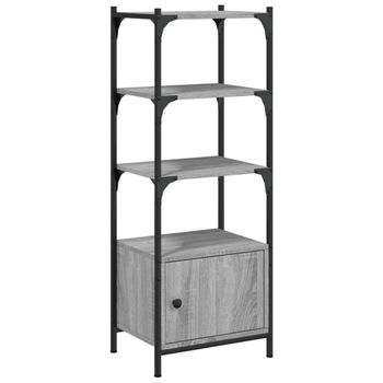 Vidaxl Librería 3 Estantes Madera Ingeniería Gris Sonoma 41x30x109,5cm