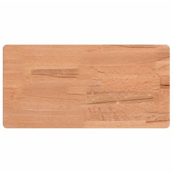 Vidaxl Estante De Pared Madera Maciza De Haya 40x20x4 Cm Marrón