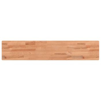 Vidaxl Estante De Pared Madera Maciza De Haya 100x20x2,5 Cm Marrón