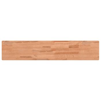 Vidaxl Estante De Pared Madera Maciza De Haya 100x20x4 Cm Marrón