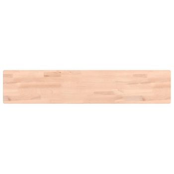 Vidaxl Estante De Pared Madera Maciza De Haya 100x20x2,5 Cm Marrón