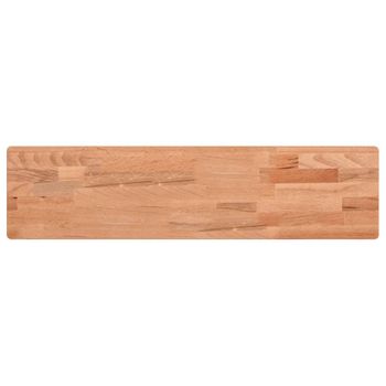 Vidaxl Estante De Pared Madera Maciza De Haya 80x20x2,5 Cm Marrón