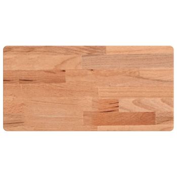 Vidaxl Estante De Pared Madera Maciza De Haya 40x20x2,5 Cm Marrón