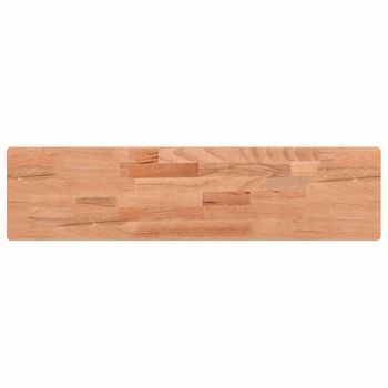 Vidaxl Estante De Pared Madera Maciza De Haya 80x20x4 Cm Marrón