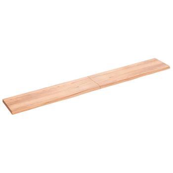 Vidaxl Estante Pared Madera Roble Tratada Marrón Claro 220x30x(2-4) Cm