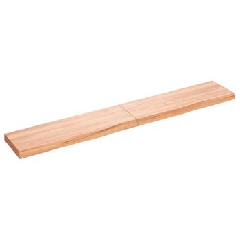 Vidaxl Estante Pared Madera Roble Tratada Marrón Claro 180x30x(2-6) Cm