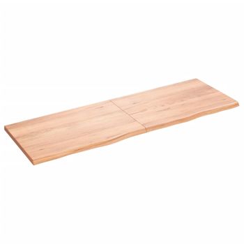 Vidaxl Estante Pared Madera Roble Tratada Marrón Claro 180x60x(2-4) Cm