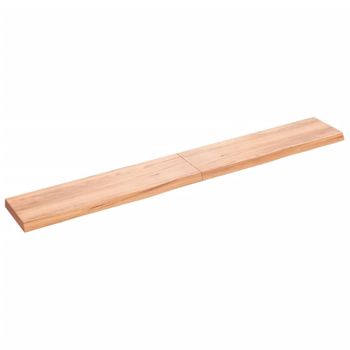 Vidaxl Estante Pared Madera Roble Tratada Marrón Claro 220x30x(2-6) Cm