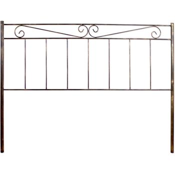 Cabecero De Forja Valenciano, Color Negro Oro Cabezal Para Cama De 90 Cm, Cama Juvenil (95 Cm X 125 )