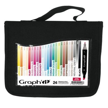 Estuche De 24 Marcadores Graph'it - Colores Básicos