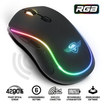 Ratón Gaming Inalámbrico Spirit Of Gamer Pro-m9/ Batería Recargable/ Hasta 4200 Dpi