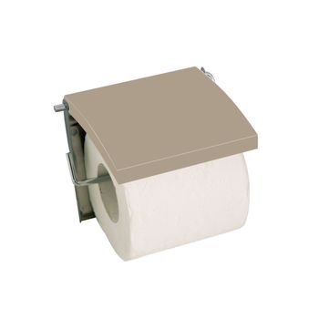 Portarrollos Msv De Acero Inoxidable Y Mdf En Color Beige 13 X 15 X 11,5 Cm