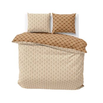 Juego De Cama De Poliéster 240 X 220 Cm - Beige