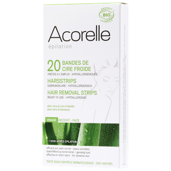 Acorelle Bandas Cera Fría Facial 20 Uds + 4 Gratis