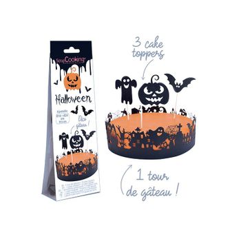 Decoración De Papel Negro Para Tarta De Halloween