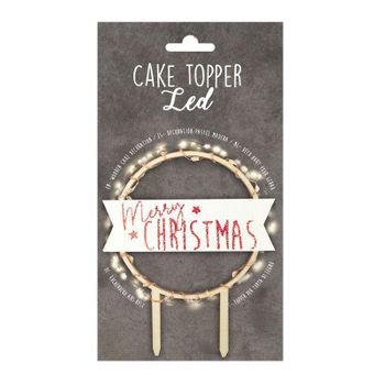 Cake Topper Led - Merry Christmas