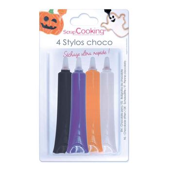 4 Bolígrafos De Chocolate Halloween