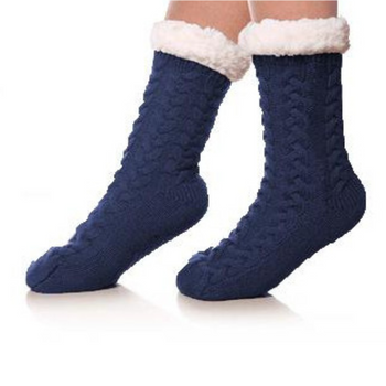 Patucos Interiores - Venteo - Fleece Huggles - Azul - Twisted/fleece - Warm/soft