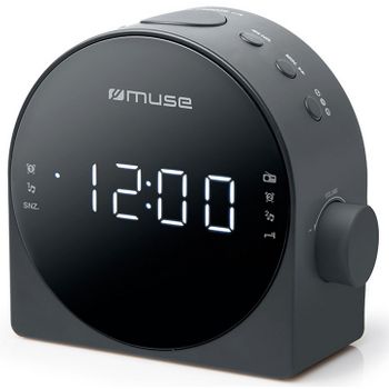 Muse Radio Reloj Despertador Dual Negro - M185cr