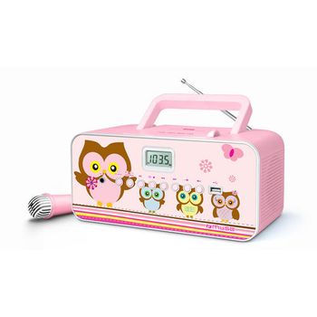 Muse Radio Cd M-29 Kb Infantil Microfono Rosa