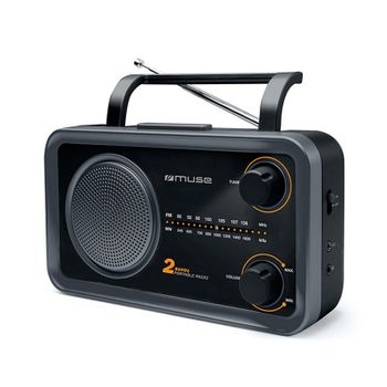 Compra gran descuento de Muse M025RW m-025 rw blanco radio analógica am/fm  portátil con altavoz integrado