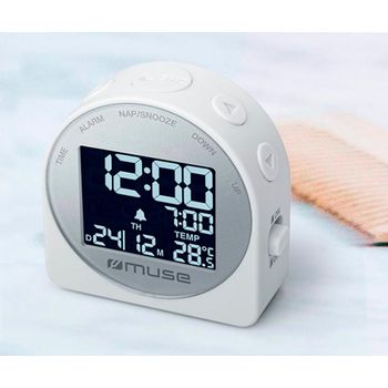 Muse M-09 Cw White / Reloj Despertador Digital