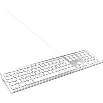 Teclado Ml304304 Táctil Con 2 Usb Mac - Blanco Y Plateado Mobility Lab