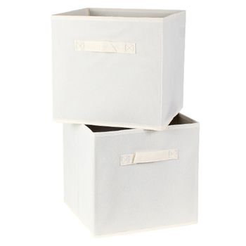 Caja De Almacenaje De Tela No Tejida 28 X 28 Cm - Pack De 2 - L 28  X A 28  X H 28  Cm