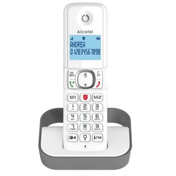 Alcatel F860 Teléfono Dect Identificador De Llamadas Gris