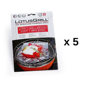 Lotusgrill 5 Lotes De 8 Papillottes Para Barbacoa - Lot5-gb-al-m