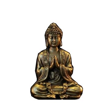 Estatua Decoración Zen Buda Meditación De Oro