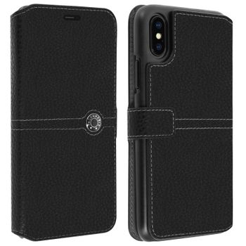 Funda Apple Iphone Xs Max Cartera Efecto Grano – Negro