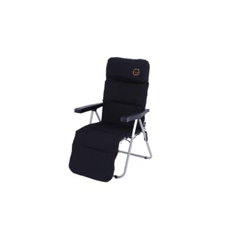 Relajación Plegable: Multiposiciones Y Silla De Campamento De Relajación Cómoda | 62 X 92 X 105 Cm | Negro Y Gris | Trendyflair