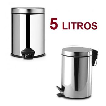 Papelera Cubo De Basura En Acero Inoxidable  5l  Litros