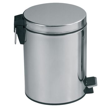 Cubo De Basura 12l Msv De Acero Inoxidable En Color Gris 30,5 X 24 X 37,5 Cm