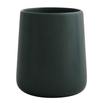 Vaso/portacepillos De Cerámica Maonie Verde Oscuro