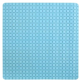 Alfombra De Baño Quadro Premium, Color Azul Claro (54 X 54 Cm) - Msv.