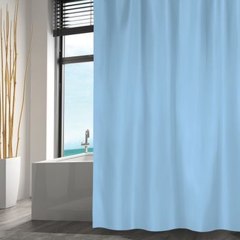 Cortina De Ducha Polyester 180x200cm Azul Cielo