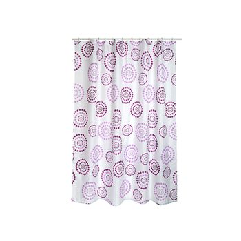 Cortina De Baño Poliester 180x200 Cm Prem.dots Violet