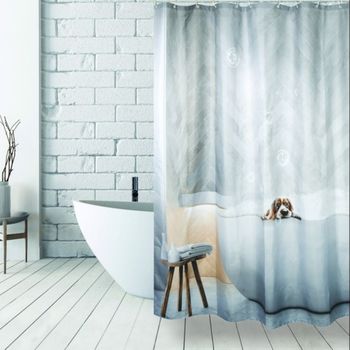 Cortina De Ducha Polyester 180x200 Cm "doggy Bath"