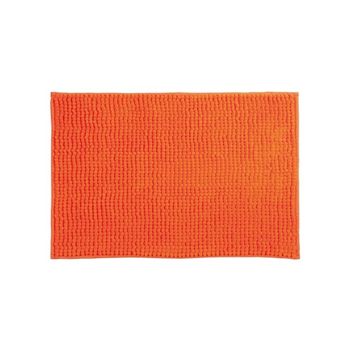 Alfombra De Baño De Poliéster Msv Chenille 80 X 50 Cm Naranja