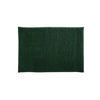 Alfombra De Baño De Poliéster Msv Chenille 80 X 50 Cm Verde Oscuro