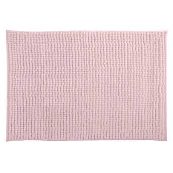 Alfombra De Baño De Poliéster Msv Chenille 40 X 60 Cm Rosa Pastel